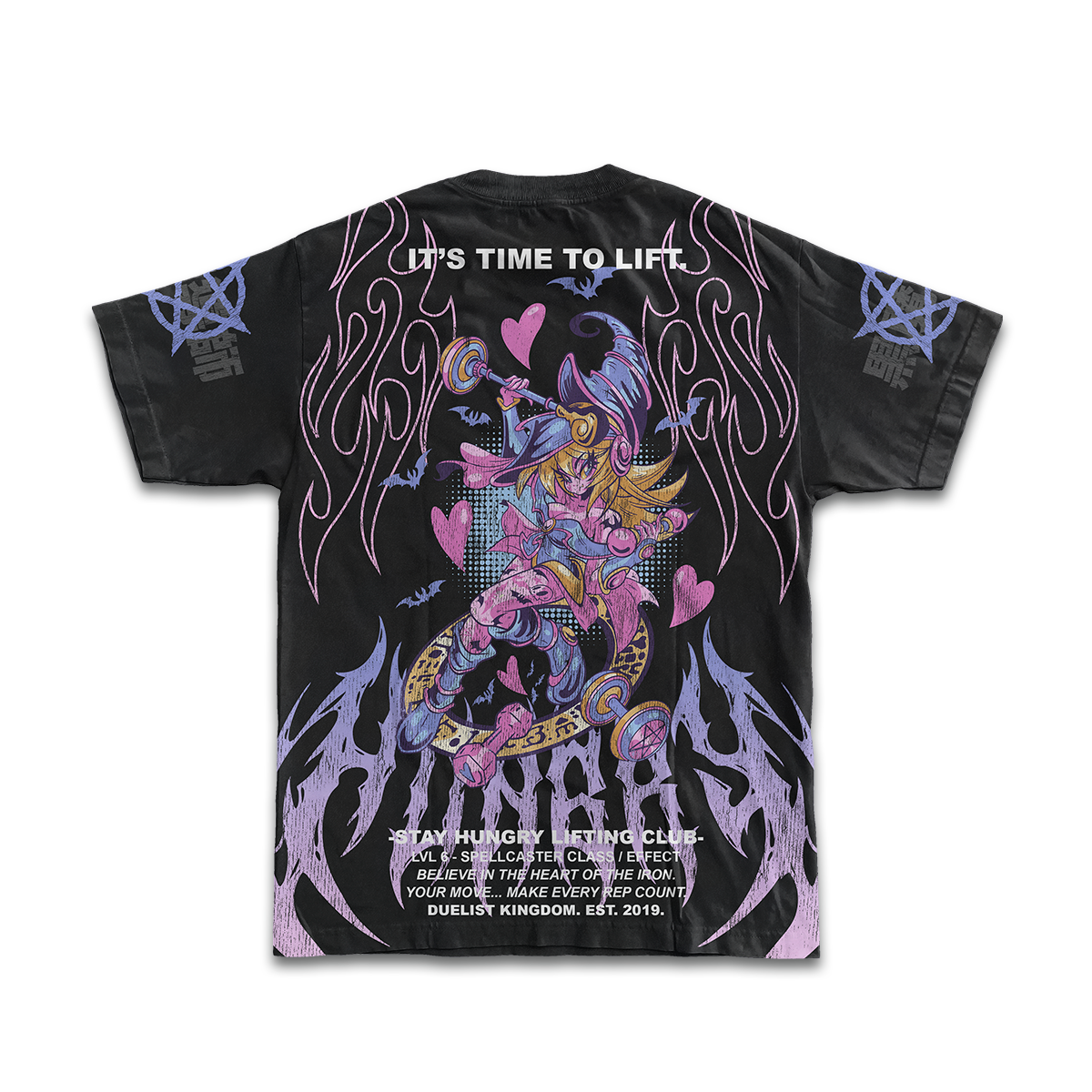 IT'S TIME TO LIFT - DARK MAGICIAN GIRL - Premium Oversize Tee (HEAVYWEIGHT - Black)