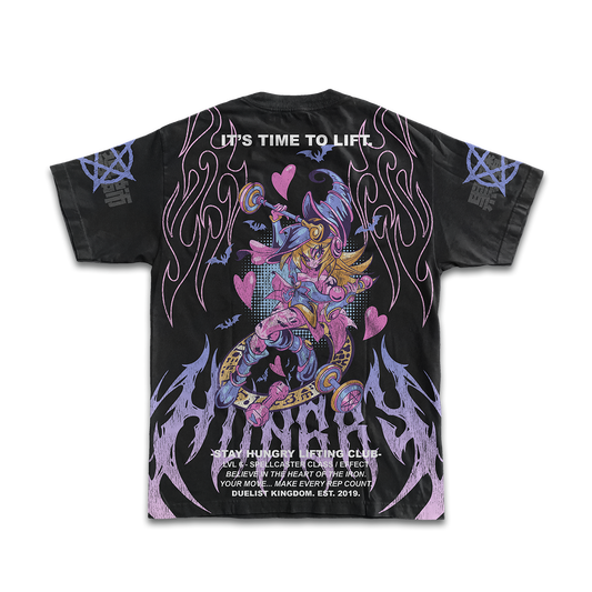 IT'S TIME TO LIFT - DARK MAGICIAN GIRL - Premium Oversize Tee (HEAVYWEIGHT - Black)