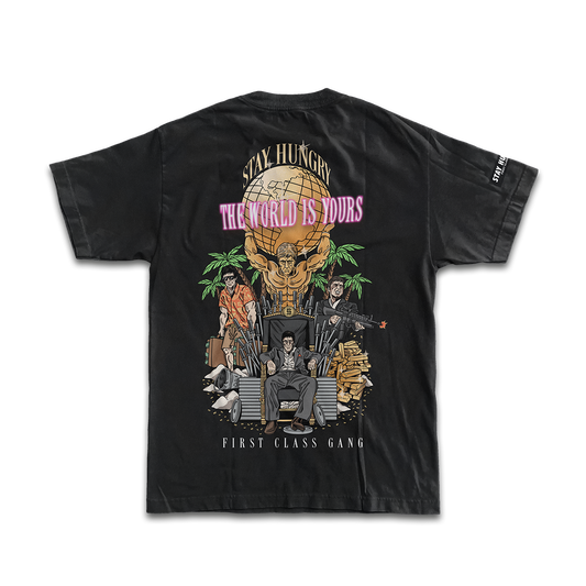 THE WORLD IS YOURS - Premium Oversize Tee (HEAVYWEIGHT - Black)