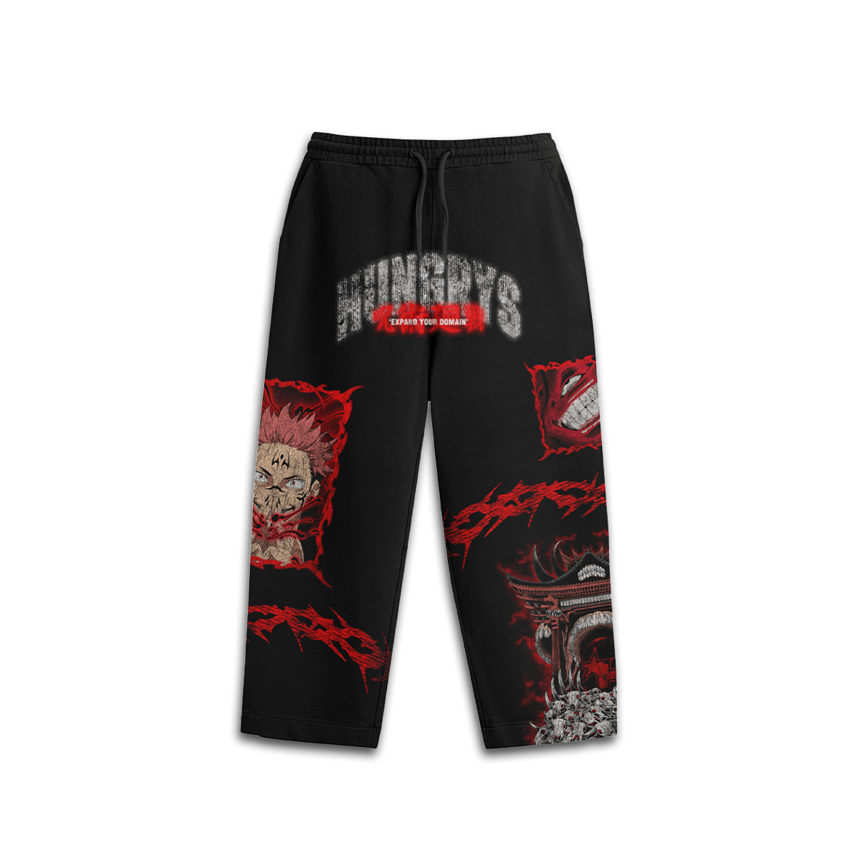 PREVENTA - EXPAND YOUR DOMAIN - MALEVOLENT SHRINE - Premium Oversize Pants (HEAVYWEIGHT - Black)