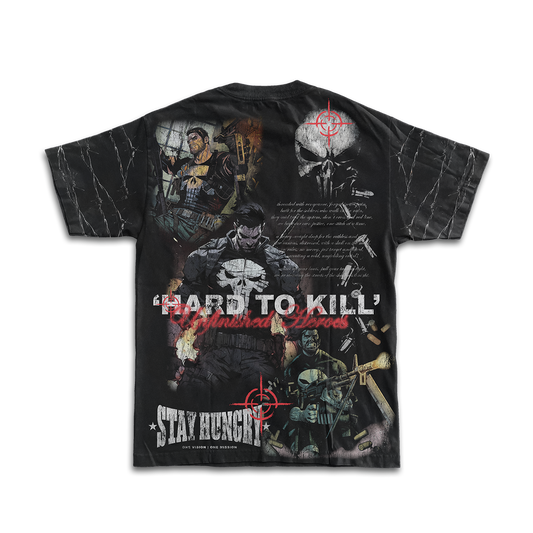 PREVENTA - UNFINISHED HEROES - UNFINISHED JUSTICE - Premium Oversize Tee (HEAVYWEIGHT - Black)