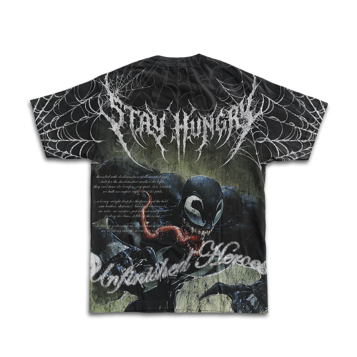 PREVENTA - UNFINISHED HEROES - UNFINISHED HUNGER - Premium Oversize Tee (HEAVYWEIGHT - Black)