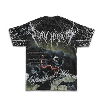PREVENTA - UNFINISHED HEROES - UNFINISHED HUNGER - Premium Oversize Tee (HEAVYWEIGHT - Black)