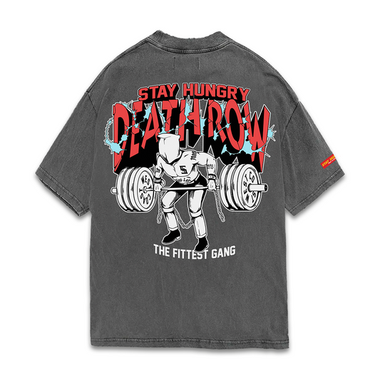 DEATH ROW 2.0 - Premium Oversize Tee (HEAVYWEIGHT - Black Pigment Dye)