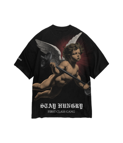 BARBELL CUPID - Premium Oversize Tee (HEAVYWEIGHT - Black)