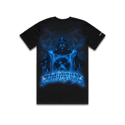 DOMINATION (Blue) - Premium Regular Tee (Black)