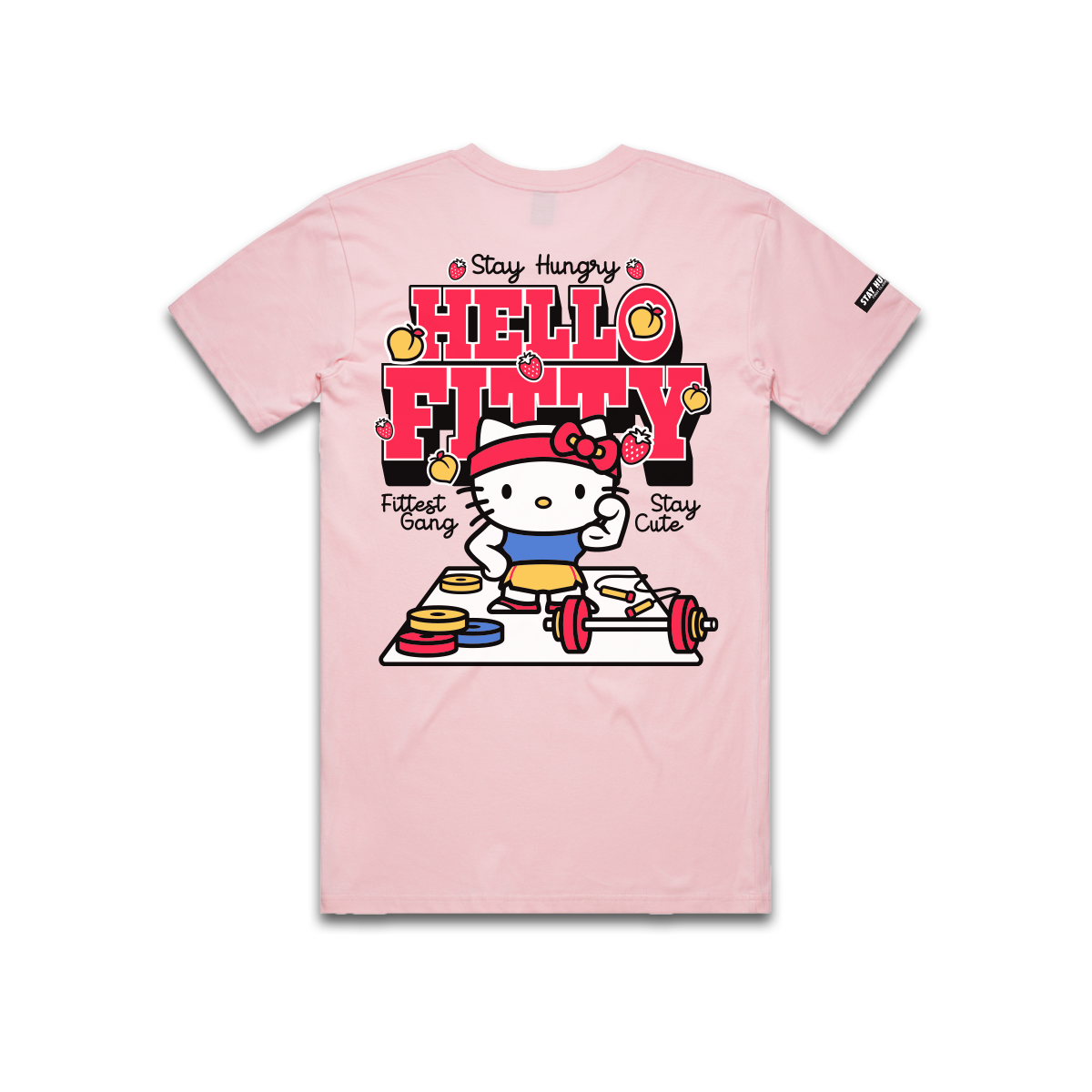 HELLO FITTY - Premium Regular Tee (Light Pink)