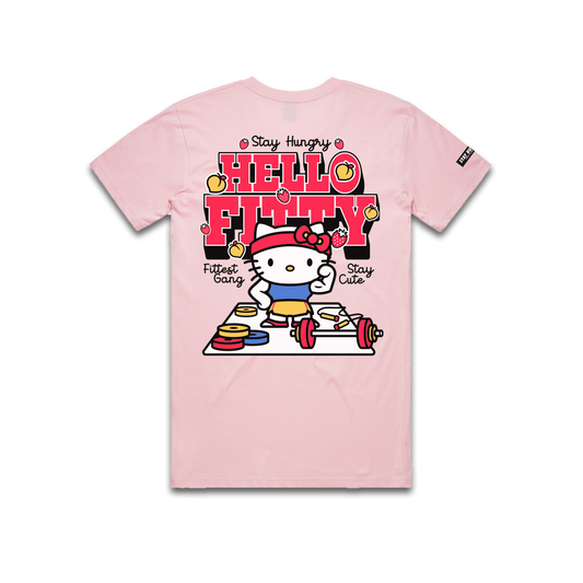PREVENTA - HELLO FITTY - Premium Regular Tee (Light Pink)