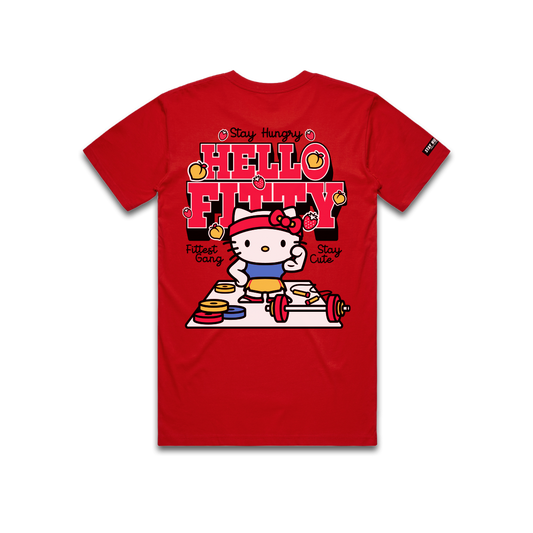 PREVENTA - HELLO FITTY - Premium Regular Tee (Red)
