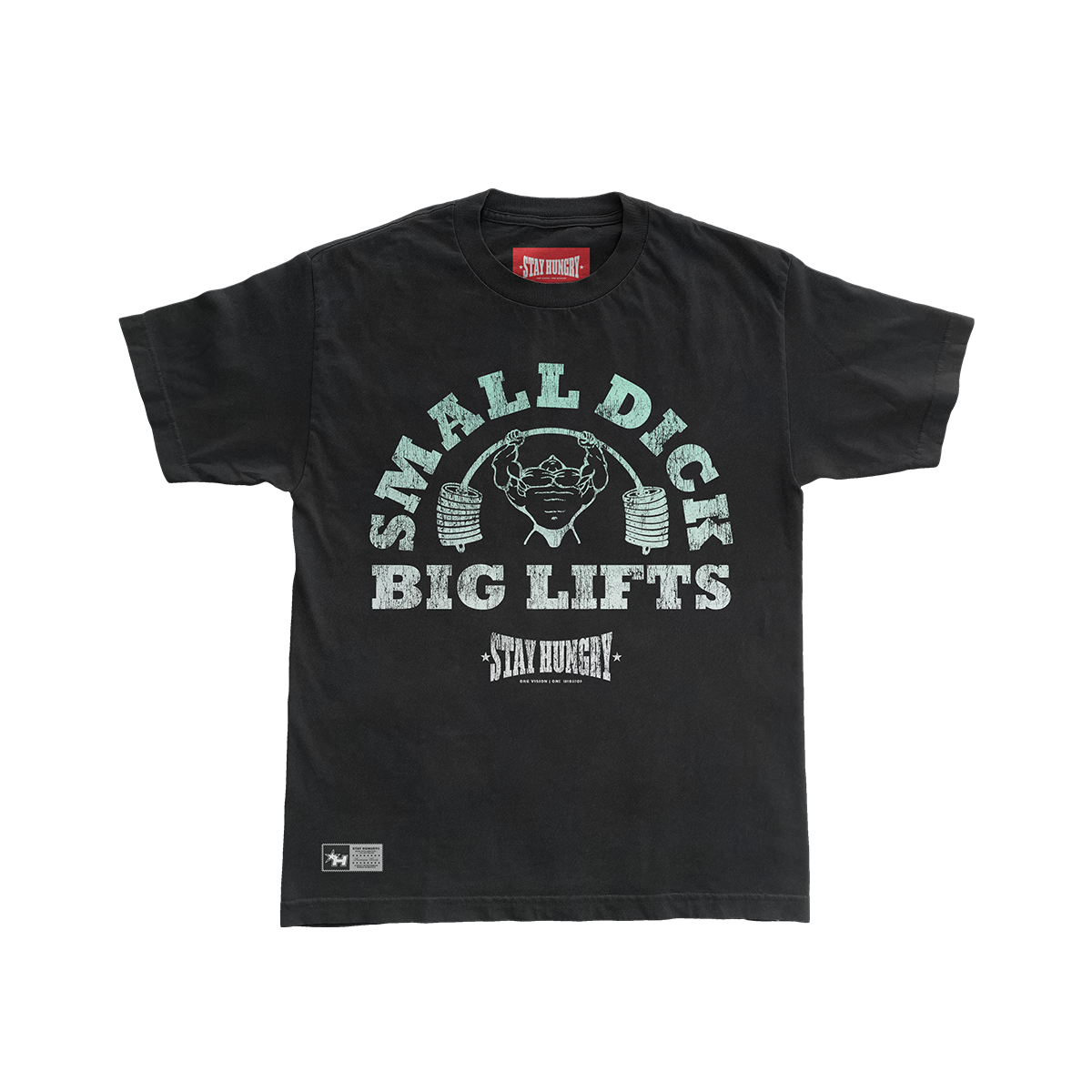 SMALL DICK, BIG LIFTS - Premium Oversize Tee (HEAVYWEIGHT - Black)