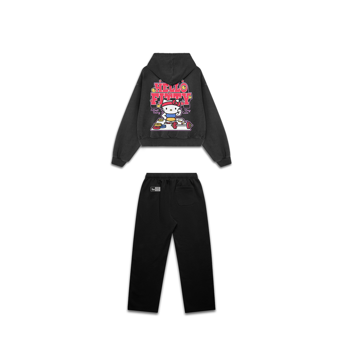 HELLO FITTY - Premium Oversize Sweatset (MIDWEIGHT - Black)