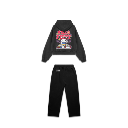 HELLO FITTY - Premium Oversize Sweatset (MIDWEIGHT - Black)