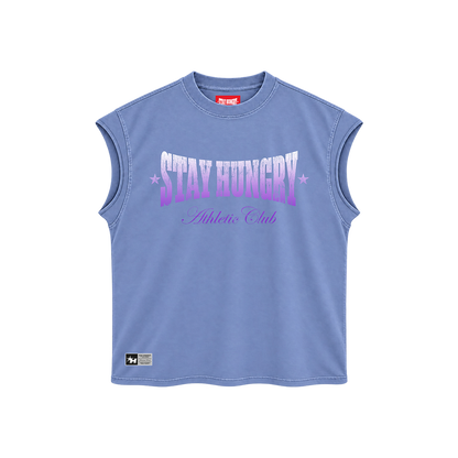 ESSENTIALS - 001 - Premium Oversize Tank Cut-Off (HEAVYWEIGHT - Dusty Blue)