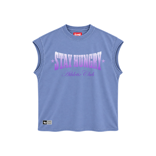 ESSENTIALS - 001 - Premium Oversize Tank Cut-Off (HEAVYWEIGHT - Dusty Blue)