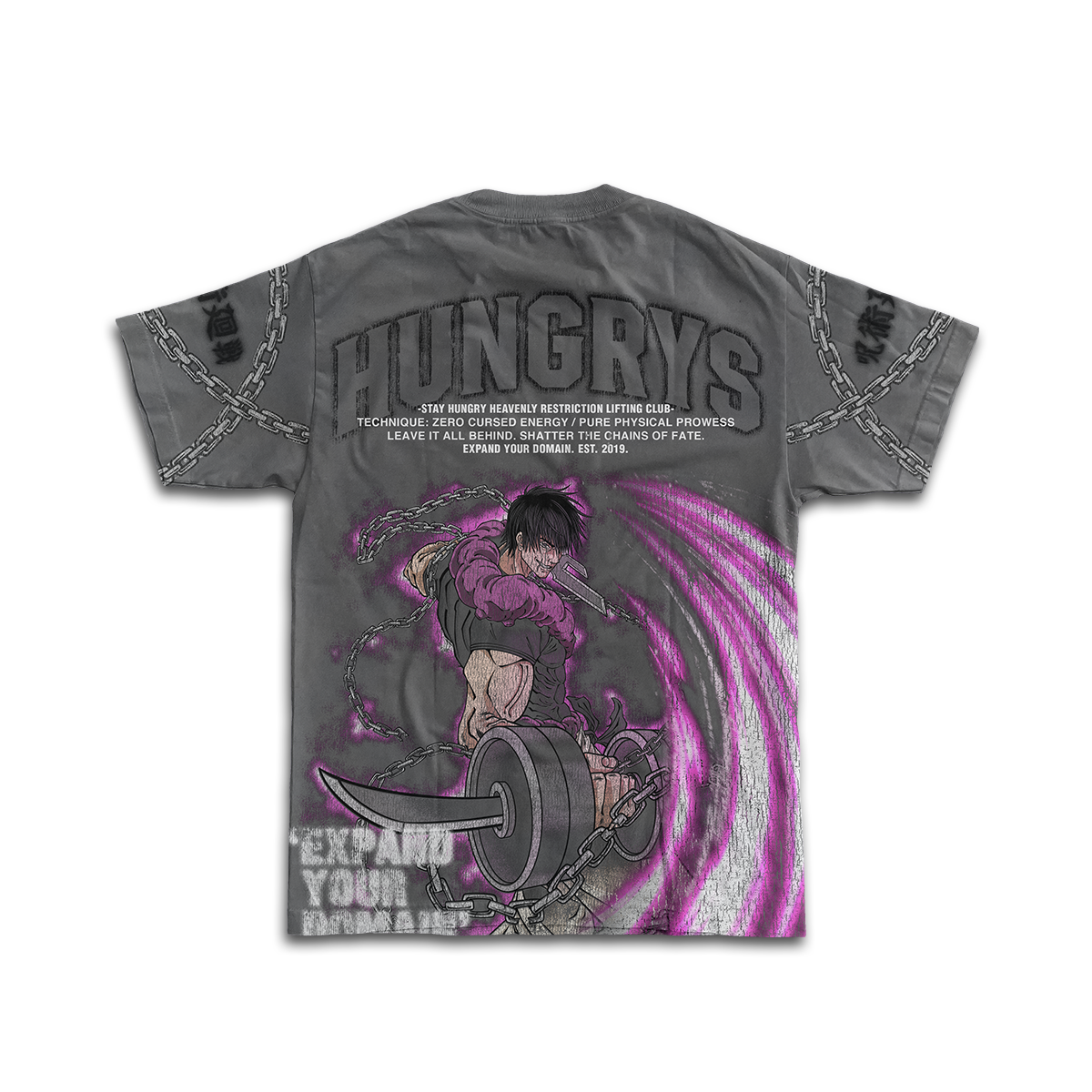 PREVENTA - EXPAND YOUR DOMAIN - RESTRICTED POWER - Premium Oversize Tee (HEAVYWEIGHT - Shark Gray)