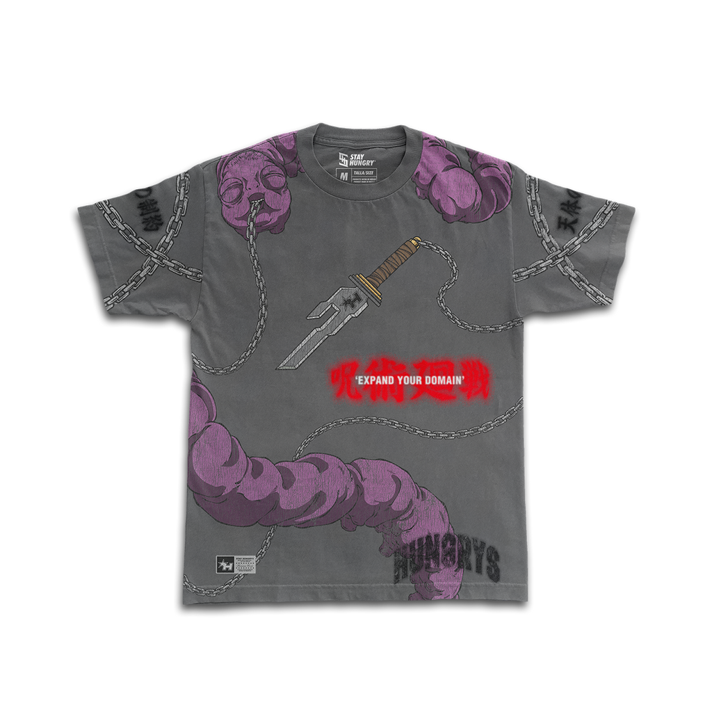 EXPAND YOUR DOMAIN - RESTRICTED POWER - Premium Semi Oversize Tee (HEAVYWEIGHT - Shark Gray)